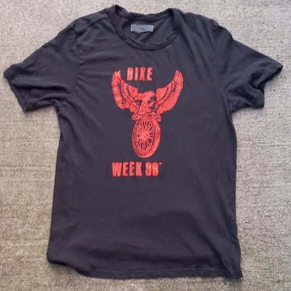 Imogene and Willie Graphic T-Short Black & Red Bike Week 89 USA (L) - Picture 3 of 13